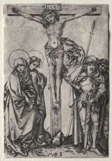 Christ on the Cross. Martin Schongauer (German, c.1450-1491). Engraving