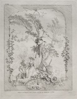 The Proposal. François Boucher (French, 1703-1770), after Jean Antoine Watteau (French, 1684-1721).