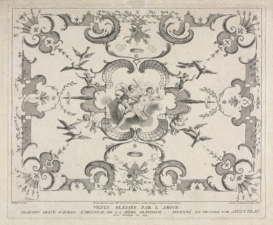 Venus Wounded by Cupid. Pierre Alexandre Aveline (French, 1710-1760). Engraving