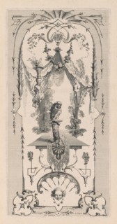 Harlequin, Arabesque. Louis Crépy (French), after Jean Antoine Watteau (French, 1684-1721).