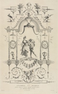 Columbine and Harlequin. Jean Moyreau (French, 1690-1762), after Jean Antoine Watteau (French,