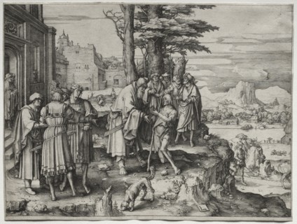 Return of the Prodigal Son, c. 1510. Lucas van Leyden (Dutch, 1494-1533). Engraving