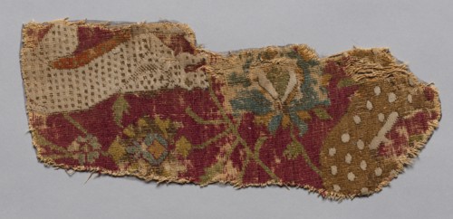 Fragment of a Carpet, 16th century (?). India ? Iran ? Herat ?, 16th century (?). Silk; average: 33