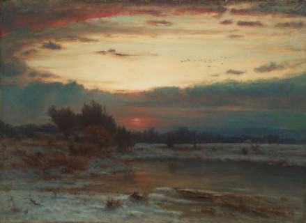 A Winter Sky, 1866. George Inness (American, 1825-1894). Oil on canvas; framed: 82 x 102 x 11.5 cm