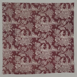 Fragment of Woodblock Printed Cotton, 1770. France, late 18th century. Woodblock print on cotton;