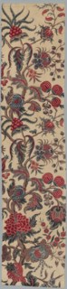 Strip of Woodblock Printed Linen, c. 1785. France, late 18th century. Woodblock print on linen;