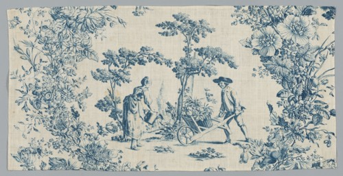Fragment of Printed Cotton, c. 1785. England, late 18th century. Copperplate printed cotton;