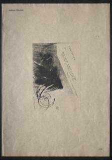 The Temptation of St. Anthony:  Cover - Frontispiece, 1888. Odilon Redon (French, 1840-1916).