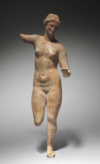 Aphrodite, 400-200 BC. Greece, 4th-3rd Century BC. Terracotta; overall: 43.5 cm (17 1/8 in.).