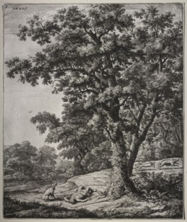The Death of Adonis. Anthonie Waterloo (Dutch, 1609/10-1690). Etching