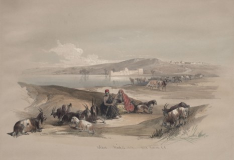Ashdod, 1839. David Roberts (British, 1796-1864). Color lithograph