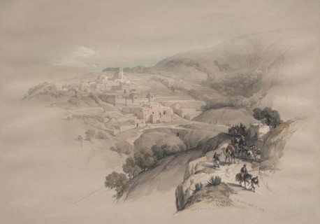 Bethany, 1839. David Roberts (British, 1796-1864). Color lithograph
