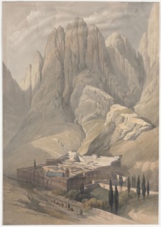 Convent of St. Catherine with Mount Horeb, 1839. David Roberts (British, 1796-1864). Color