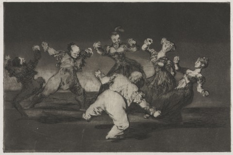The Proverbs:  If Marion Will Dance, Then She Has to Take the Consequences, 1864. Francisco de Goya