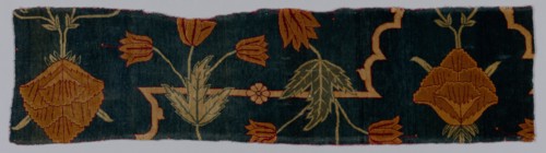 Fragments of a Carpet, 1600-1650. Imperial Manufactory (Indian). Silk and wool; average: 85.1 x 21