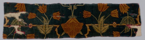 Fragments of a Carpet, 1600-1650. Imperial Manufactory (Indian). Silk and wool; average: 85.1 x 21