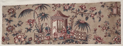 Chinoiserie Design, early 1800s. England, early 19th century. Block printed cotton; overall: 23.2 x