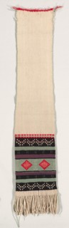 "Hopi Brocade" Style Dance Sash, c. 1880-1900. America, Native North American, Southwest, Pueblo