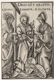 The Three Christian Heroines:  Saints Helen, Bridget and Elizabeth. Hans Burgkmair (German,