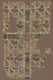 Fragmentary Chasuble with Woven Orphrey Band , 1300s. Italy (Chasuble) and Germany (Orphrey). Silk