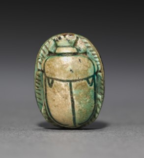 Seti I Scarab, 1295-1186 BC. Egypt, New Kingdom, Dynasty 19 or later. Green glazed steatite;
