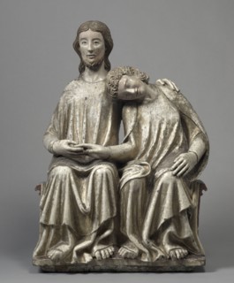 Christ and Saint John the Evangelist, 1300-1320. Germany, Swabia, near Bodenese (Lake Constance),
