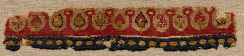 Fragment, Neck Band of a Tunic, 400s - 600s. Egypt, Byzantine period, 5th - 7th century. Tapestry