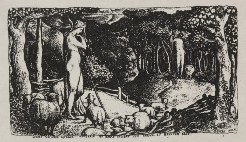 Ideal Pastoral Life, 1829. Edward Calvert (British, 1799-1883). Lithograph