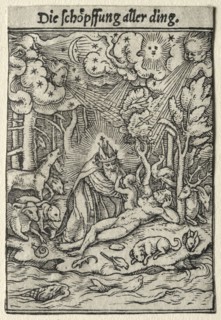 Dance of Death:  The Creation. Hans Holbein (German, 1497/98-1543). Woodcut