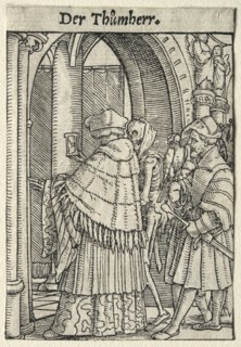 Dance of Death:  The Canon. Hans Holbein (German, 1497/98-1543). Woodcut