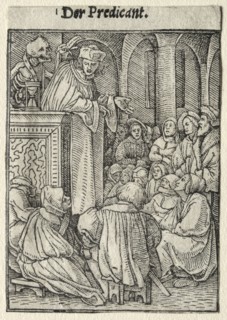 Dance of Death:  The Preacher. Hans Holbein (German, 1497/98-1543). Woodcut