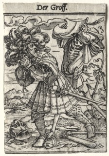Dance of Death:  The Earl, c. 1526. Hans Holbein (German, 1497/98-1543). Woodcut
