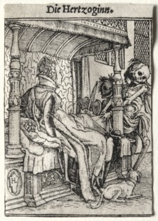 Dance of Death:  The Duchess. Hans Holbein (German, 1497/98-1543). Woodcut