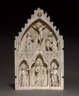 Plaque: The Crucifixion and Virgin and Child with Angels, c. 1250-1270. France, Paris?, Gothic