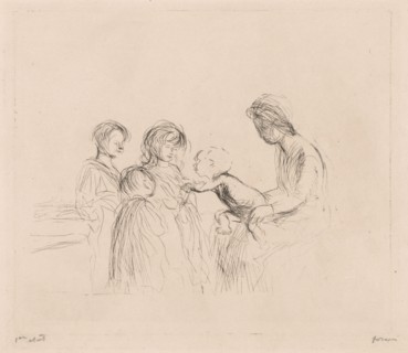 Madonna and Children. Jean Louis Forain (French, 1852-1931). Drypoint