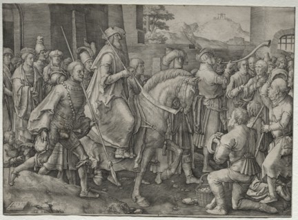 The Triumph of Mordecai, 1515. Lucas van Leyden (Dutch, 1494-1533). Engraving
