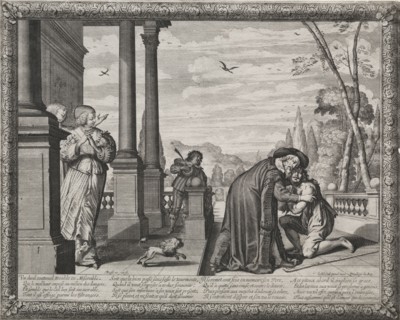 The Prodigal Son:  The Return of the Prodigal. Abraham Bosse (French, 1602-1676). Etching