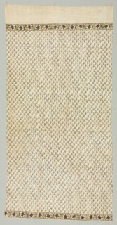 Fragment of a Turban Cloth, 1800. India, Rajasthan, Mughal period, early 19th Century. Block