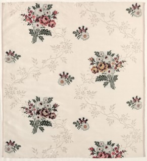 Strip of Brocade, late 1700s. England, Spitalfields, late 18th century. Silk; overall: 57.2 x 50.8
