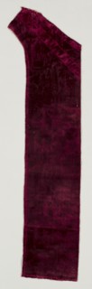 Fragments of a Chasuble, 1600s. Italy, 17th century. Velvet; overall: 98 x 27 cm (38 9/16 x 10 5/8