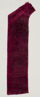 Fragments of a Chasuble, 1600s. Italy, 17th century. Velvet; overall: 99 x 30 cm (39 x 11 13/16 in