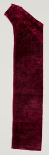Fragments of a Chasuble, 1600s. Italy, 17th century. Velvet; overall: 98 x 27 cm (38 9/16 x 10 5/8