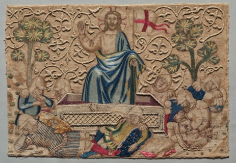 The Resurrection, from an Embroidered Altar Frontal: , 1375-1400. Italy, Florence, 14th century.