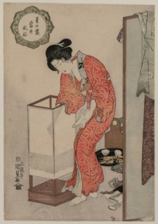 Woman Putting Out a Light (from the series Modern Customs: Frost Beneath the Stars), c. 1820.