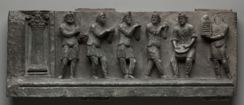 Bacchanalian Relief, 1-100. Pakistan, Gandhara, Buner area, early Kushan Period (AD 1-320). Schist;