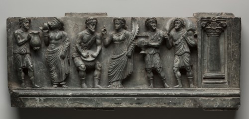 Bacchanalian Relief, 1-100. Pakistan, Gandhara, Buner area, early Kushan Period (AD 1-320). Schist;