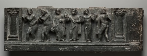 Bacchanalian Relief, 1-100. Pakistan, Gandhara, Buner area, early Kushan Period (AD 1-320). Schist;