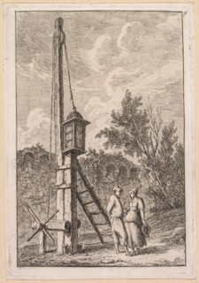 Les Soirées de Rome:  Le Poteau, 1763-1764. Hubert Robert (French, 1733-1808). Etching