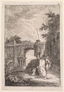Les Soirées de Rome:  L'Arc de triomphe, 1763-1764. Hubert Robert (French, 1733-1808). Etching