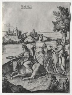 Rape of Europa, c. 1515-1520. Benedetto Montagna (Italian, c. 1481-1555/58). Engraving